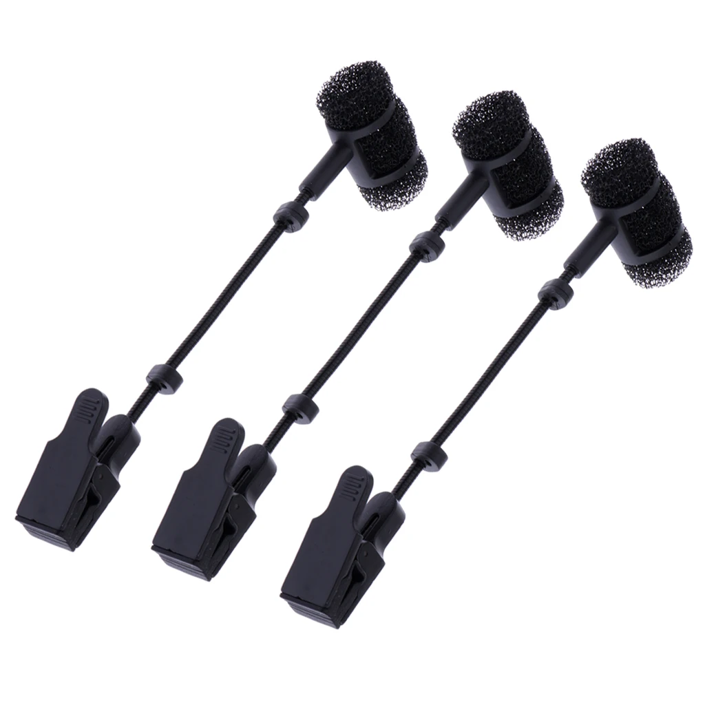 

3 x Saxophone Microphone Clip without Mic, Saxophone Microphone Stand Only