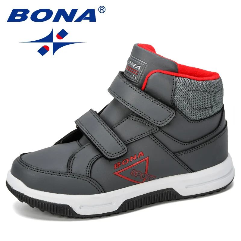  BONA/2019 г. Новая дизайнерская осенне-зимняя детская обувь классические детские ботинки для девочек зимние ботинки из искусственной кожи…