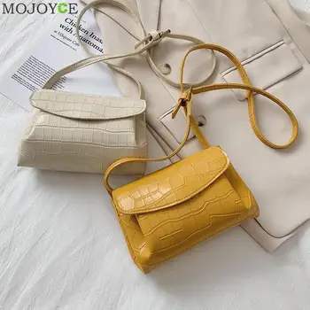 

Fashion Alligator Pattern Women Messenger Handbag Solid Color Lady Portable PU Leather Travel Daily Shoulder Crossbody Bags