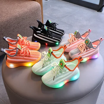 

NOQILND Children Shoes Light Girl LED Shoes Kids Glowing Sneakers Mesh Casual Toddler Shoes Infant boys Outdoor sports Shoes 1-6