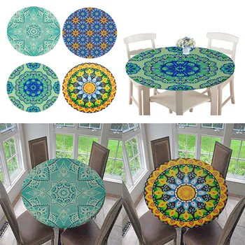 

Table Cloth Cover Protector Waterproof Round Tablecloth 47inch for Dining Room