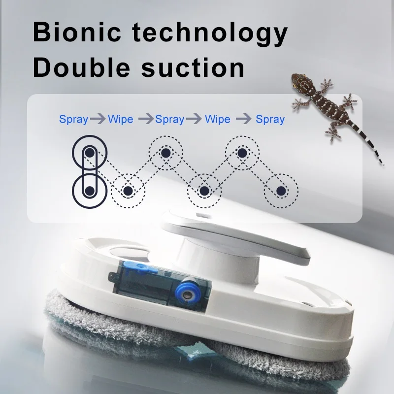 US $210.00 Electric Vacuum Window Cleaner Robot Automatic Ultrasonic Water Spray Smart Route Planing BuiltIn Battery For Home Highrise