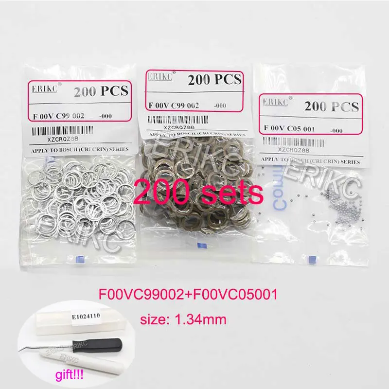 ERIKC Diesel Injector Valve Repair Kits F00VC99002 Steel Ball F00VC05001 Ceramic Ball F00VC05009 F00VC05008 Euro 5 F00RJ02177