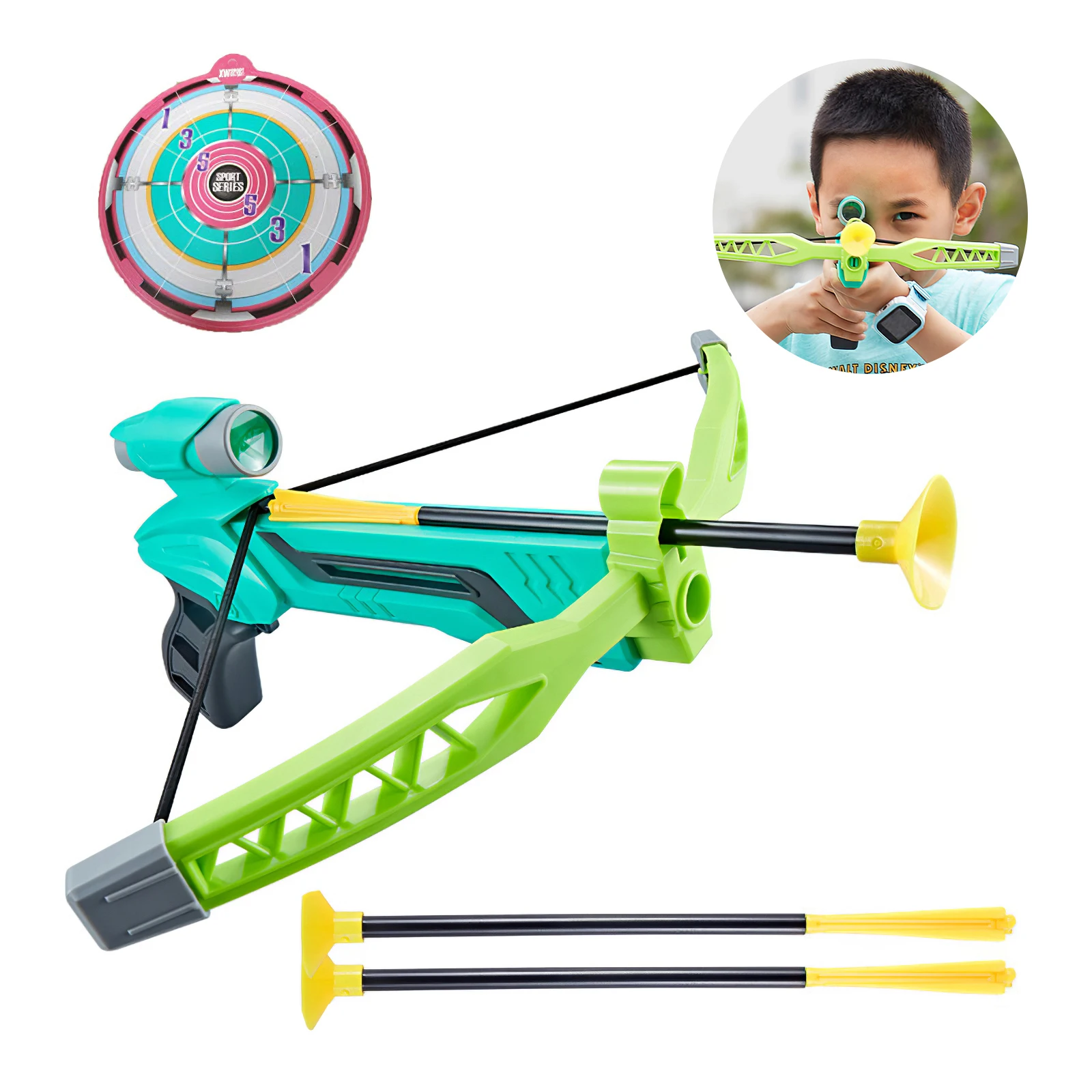 Children Bow Arrow Set Target Shooting Game Accurate Positioning Kids