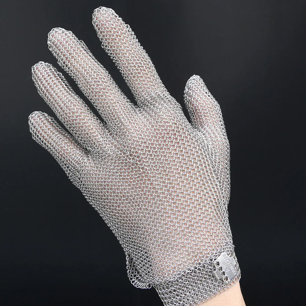 Protective Stainless Steel Mesh Glove Anit-cut Knife Resistant Chain Mail Protective Glove For Kitchen Butcher Working