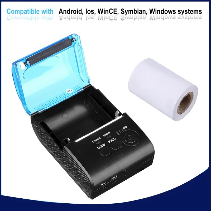 58 мм Bluetooth Термальный чековый принтер порт чековый принтер pos-принтер портативный Bluetooth принтер билетный принтер Android IOS EU