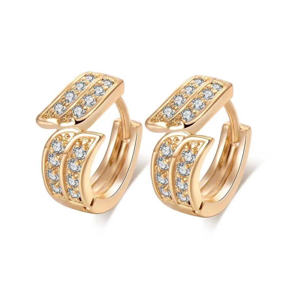 Золотой цвет MxGxFam серьги крылья серьги для женщин золотой цвет 18 k креативные модные ювелирные изделия AAA+ циркон никеля бесплатно - Окраска металла: Золотой цвет