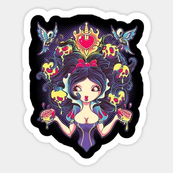 

1PCs Snow White beautiful Lovely Cartoon Paper Stickers kids toys book Decorative sticker Car Guitar Refrigerator stickers