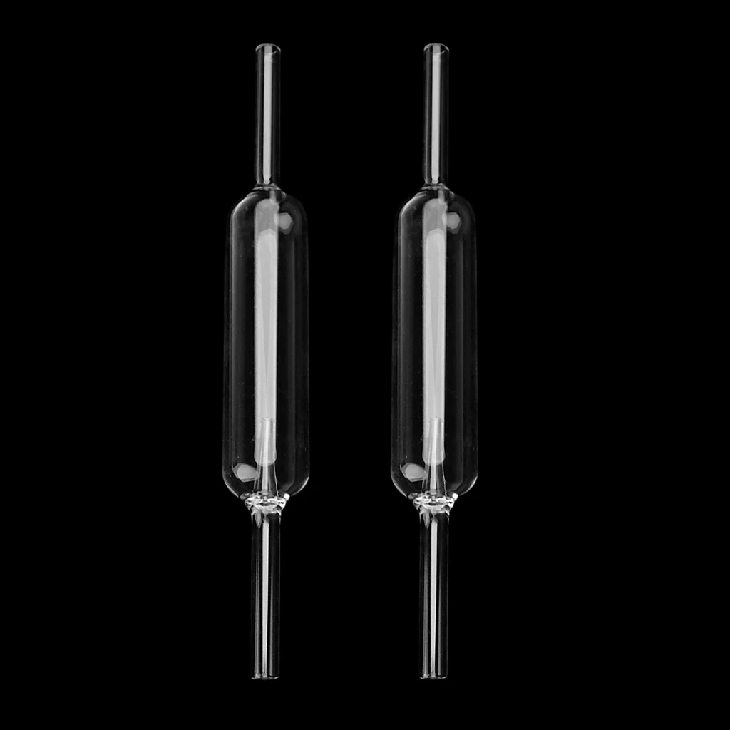 2x Aquarium Glass CO2 Bubble Counter Recorder for Fish Tank Planted Straight