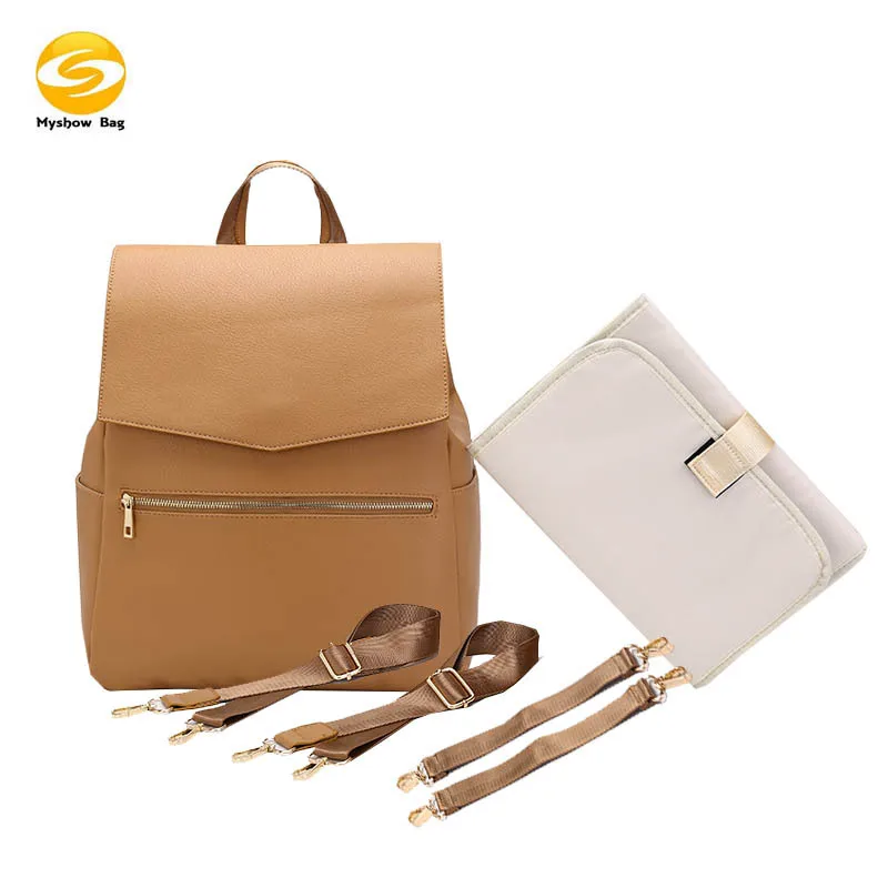 

Lequeen Backpack Mummy Bag Diaper Large Capacity Travel Nursing Bag Nappy Bag For Baby Stroller with Free gift PU Leather