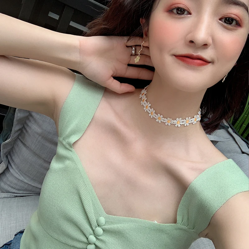 Women Jewelry Lace Necklace Classic Fashion Daisy Collar Women Lace Collar Party Necklace