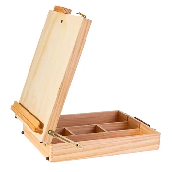 

Wooden French Tripod Easel Portable Sketch Table Box Folding Durable Art Painter French Easel Painting Table-Box Suitcase