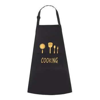 

Cooking Apron Waterproof Men Women Apron with Adjustable Pocket for Kitchen Barbecue Garden Restaurant Waiters Waitress