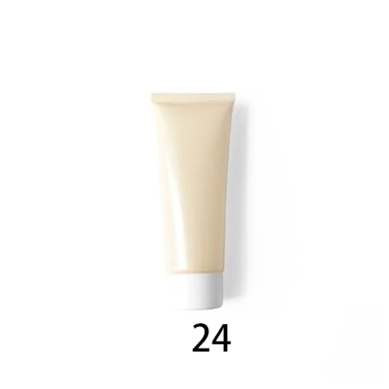 Gorgeous Beige Cosmetic Storage Bottle Portable Empty Makeup Tools Packaging Container Acrylic Cap Soft Tubes 100ml 50pcs/lot - Цвет: 24