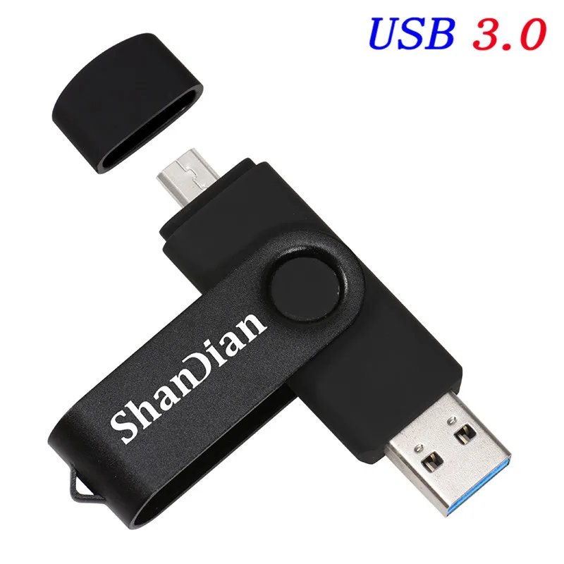 SHANDIAN высокое Скорость USB3.0 флэш-накопитель портативный флэш-накопитель 128 Гб 64 Гб Usb флешки 32 Гб флешка, переносной usb-накопитель для смартфонов на базе Android/ПК - Цвет: B