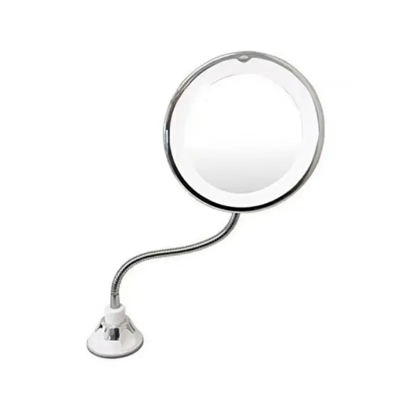 

5X 10X LED Desktop Cosmetic Mirrors Magnifying Vanity Mirror Heavy Suction Cups Natural Light Folding Makeup Accessories
