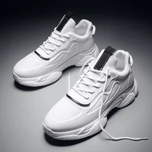 Мужские кроссовки; коллекция года; мужская обувь на шнуровке; Мужская обувь из сетчатого материала; модная повседневная Нескользящая Мужская Вулканизированная обувь; Tenis Masculino; прогулочная обувь