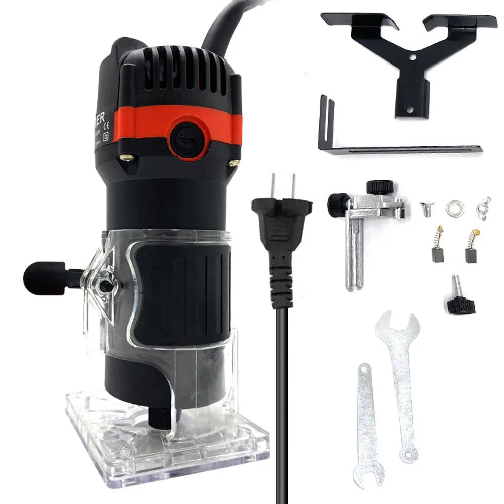 Multifunctional Electric Trimming Machine 800W Electromechanical Wood Milling Engraving Slotting Machine Woodworking Tools