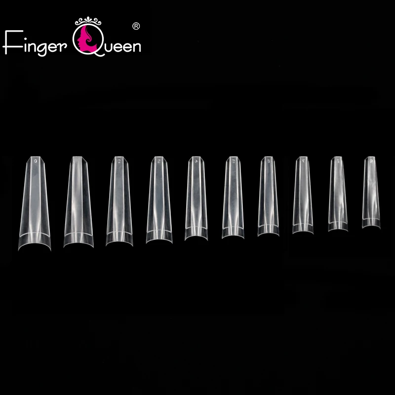 500 шт. натуральный Форма балерина гроб накладные ногти УФ гелевого маникюра