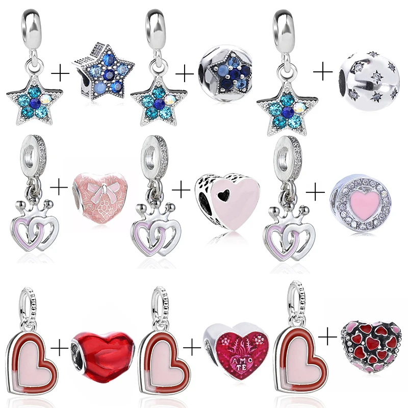 En oferta Lote de 2 unidades de 15 estilos de colgante de falda de dibujos animados, abalorios, compatibles con pulseras originales, collares para mujeres, fabricación de joyas DIY DdGagKRo6