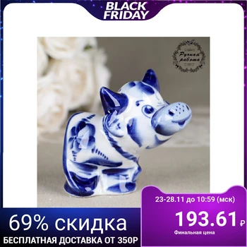 

Souvenir "Caesar Bull", 7.5x7x7 cm, gzhel 4848780