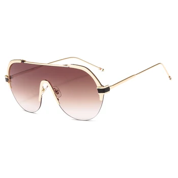 

BINGKING Oversize One Piece Sunglasses Women Gradient Fashion Brand Designer Retro Plstic Lenses 2055 UV400 Protection Eyewear