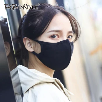 

Black Autumn Winter Warm Cotton TWOTWINSTYLE Masks Three-dimensional Personality Fashion Thick Dust Proof Breathable Mask