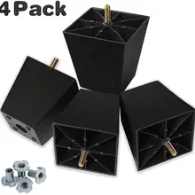 Ножки для дивана квадратные пластиковые ножки для дивана мебельные ножки стояк Набор из 4 с M8 вешалки болты для стула Loveseats Ottoman