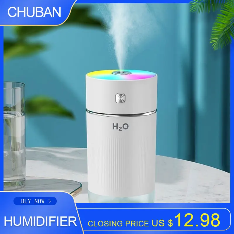 

CHUBAN New Humidifier Smart Atomizer Car Colorful Lights Cup Humidifier 240ML Air Mute Spray Aroma Diffuse Humidifier