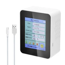Rilevatore di Gas per uso domestico misuratore di CO2 con anidride carbonica TVOC Tester quantità di elettricità temperatura umidità Monitor della qualità dell'aria