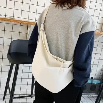 

Women Canvas Shoulder Bags Solid Hot Selling Delicate Soft Surface Durable Large Capacity Zipper Casual Messenger Handbag