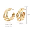 Golden Big hoop Earrings Korean Geometry Metal Gold Earrings For women Female Retro Drop Earrings 2022 Trend Fashion Jewelry ► Photo 2/6