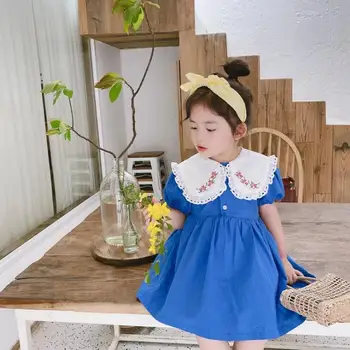 

2020 Korea style girls dress fashion cotton summer girls dresses 1-7 years HO872