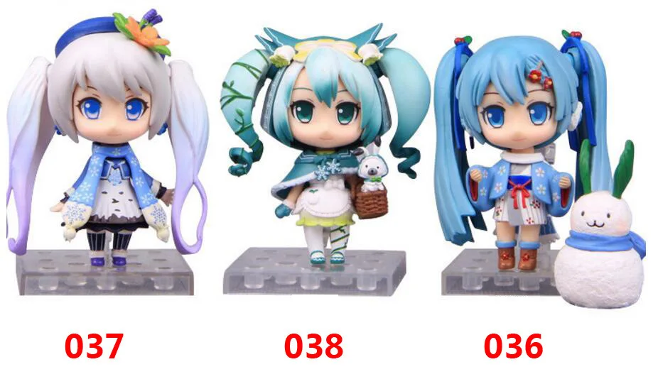 

Anime Cute 3-Special Edition Snow Hatsune 036 #037 #038 # Crane Machine Garage Kit Capsule Toy Model