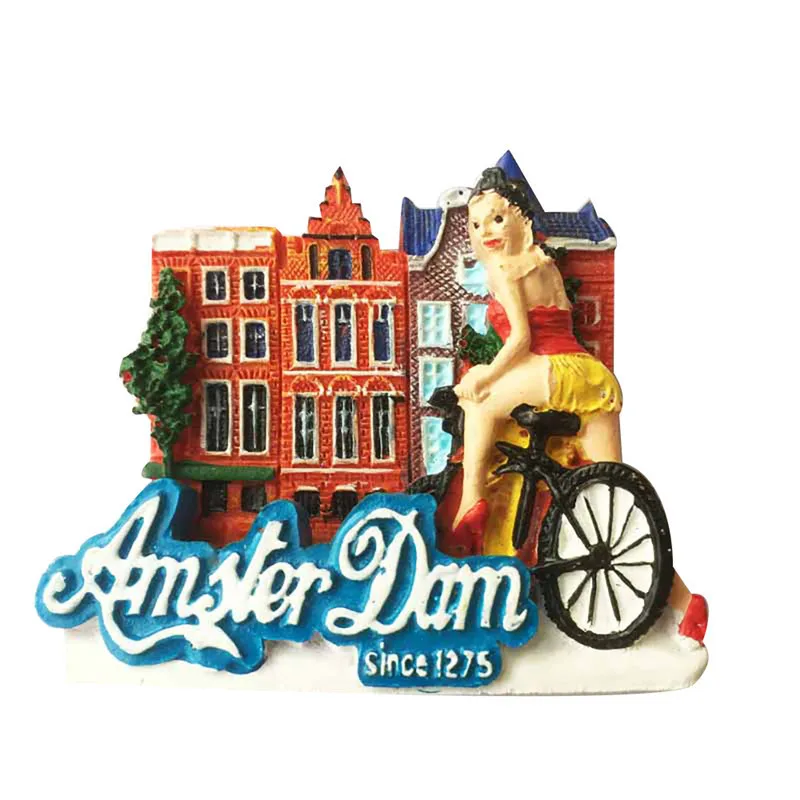 

Lychee Life Netherlands Amsterdam Refrigerator Magnetic Sticker Famous Landscape Fridge Magnet Modern Home Kitchen Decoration