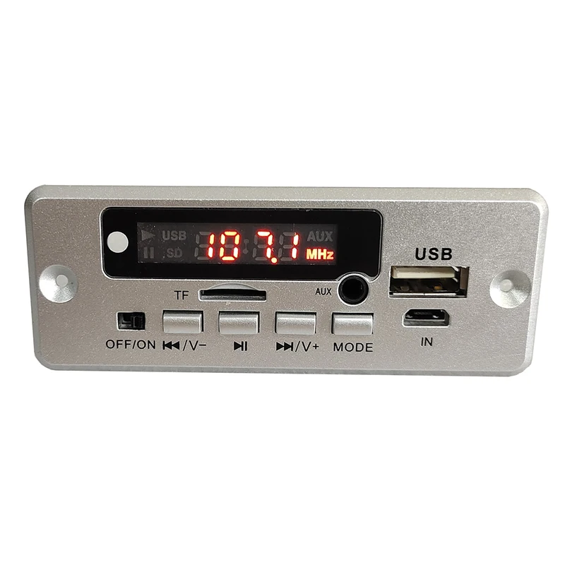 Promotion 12V 2 * 5W MP3 Radio Display Module With Power Amplifier MP3 Decoding Board FM Nixie Tube Display Audio Decoder PCBA