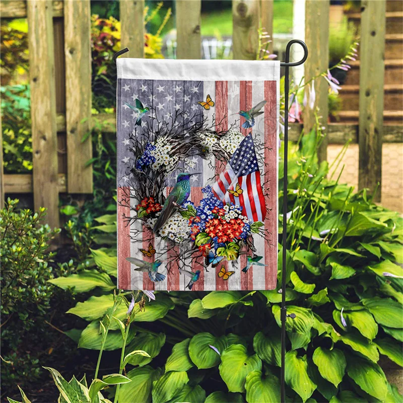 Hummingbird Flag 3D Full Printing Thermal Transfer Garden Flags Hanging House Decoration Double-sided 02 | Дом и сад