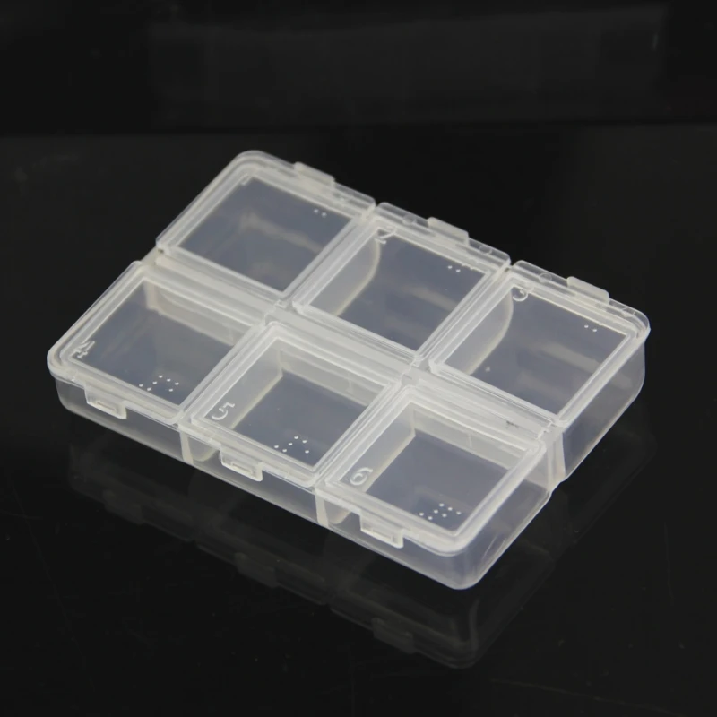 2020 Новый 6 слотов Портативный пустые мини клетки таблетки ящик для лекарств