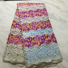 Высококачественная кружевная ткань воск шнур кружевная ткань Африканская кружевная ткань шнур кружева для женщин Свадебное платье PL1601