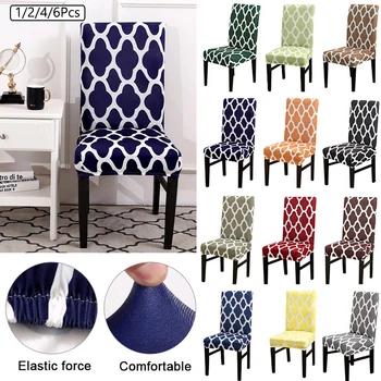 

Spandex Chair Cover Stretch Elastic Dining Seat Cover Anti-dirty Removable Slipcovers for Banquet Wedding Restaurant Hotel