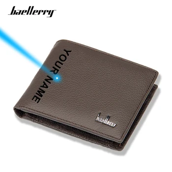 

Baellerry Classic Cow Leather Wallet Men Short Black Genuine Leather Male Wallet Men's Purse Leather Genuine Free Engraving