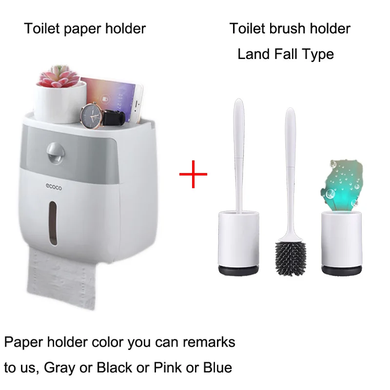 LF82003 пластиковый держатель для туалетной бумаги Ванная комната двойная бумажная коробка для салфеток настенная бумажная полка для хранения, коробка диспенсер для туалетной бумаги - Цвет: TypeC