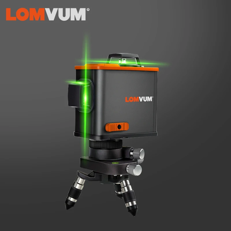 LOMVUM 12 линий 3D Osram лазерный уровень самонивелирующийся 360 градусов горизонтальный