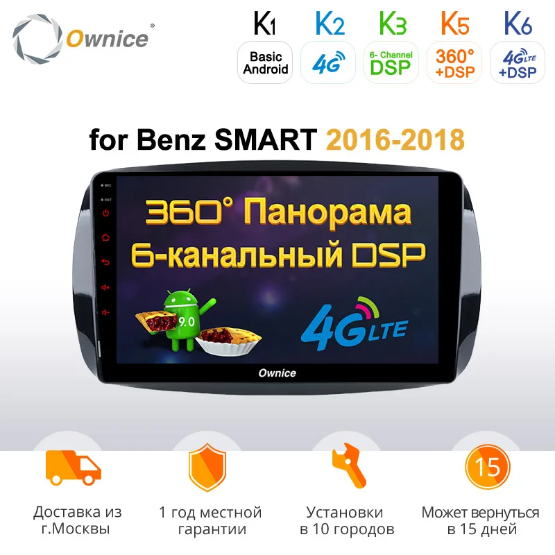 Ownice k3 k5 k6 Android 9,0 автомобильный dvd-плеер для Mercedes/Benz/SMART 360 панорама DSP SPDIF gps Navi 4G LTE