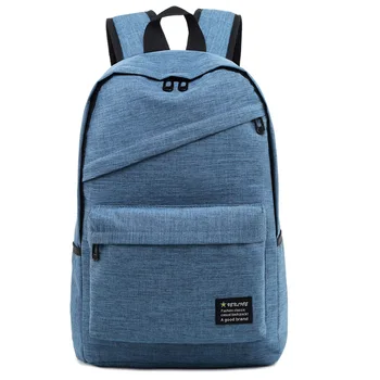

New canvas solid color backpack women's large capacity Travel Bag Backpack high school student bag