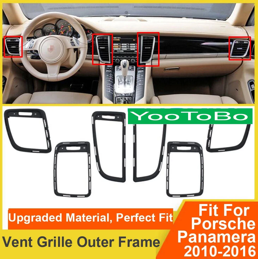 

Car Front L / R Console Middle Central Rear AC Air Conditioner Vent Grille Outlet Outer Frame Trim Panel For Porsche Panamera