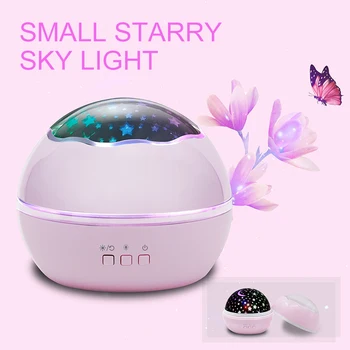 

LED Projector Star Moon Night Light Sky Rotating Battery Operated Nightlight Lamp For Kids Baby Bedroom nightlamp Christmas Gift
