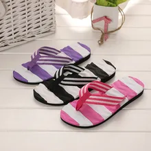 Mnycxen/женские шлепанцы; Летние вьетнамки в полоску; сандалии; домашняя обувь для пляжного отдыха; шлепанцы для ванной; z80
