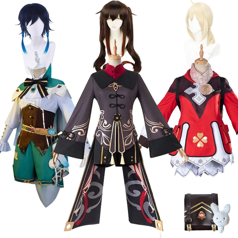 Костюм для косплея Genshin Impact Hutao Venti Klee парик в китайском стиле перчатки костюмы на