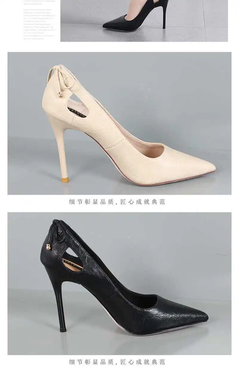 Female Korean version of 2022 spring and autumn new sexy all-match shallow mouth stiletto high heels